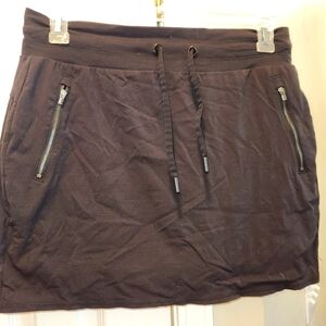 Ladies Size 10 Athleta Black Mini Skort with Zipper Pockets